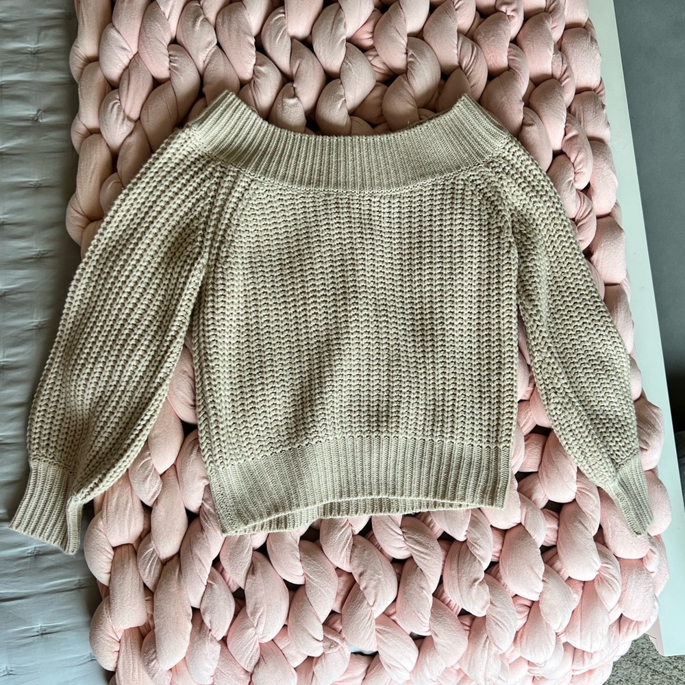 MOD Tan Scoop Neck Sweater